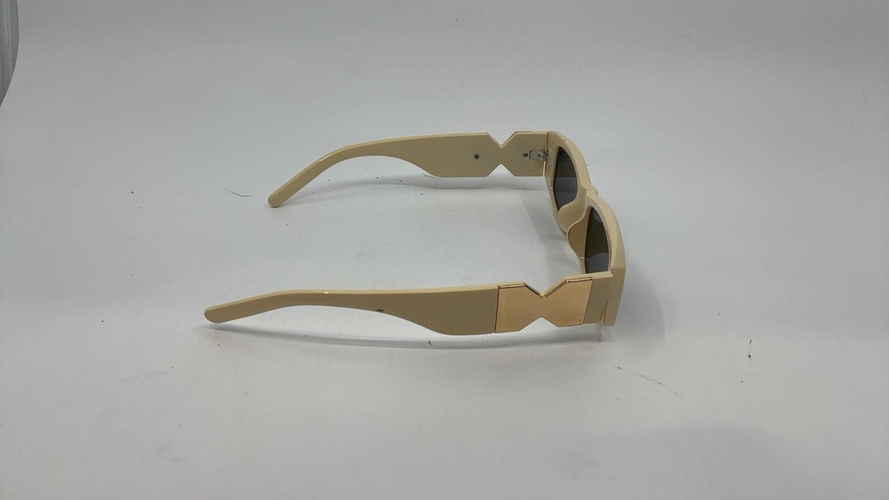 FEISEDY Y2K Retro Small Rectangle Sunglasses Beige 50MM B9066