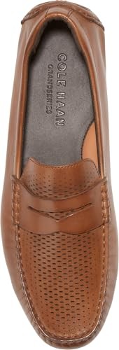 Cole Haan Mens Grand Laser Penny Driver, British Tan/Java, 10.5-M US