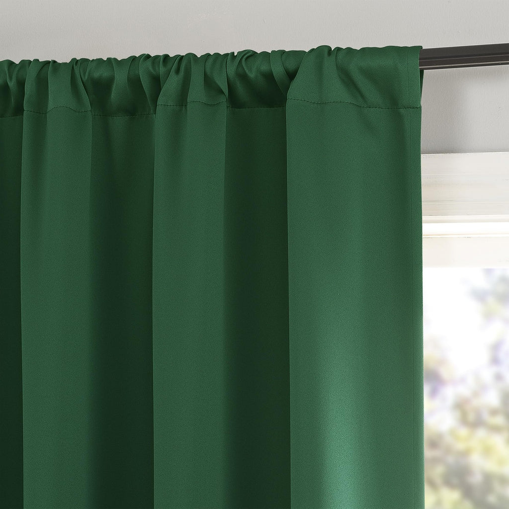 Sun Zero Rianna 100% Blackout Curtain Panel 40x63 Malachite Green