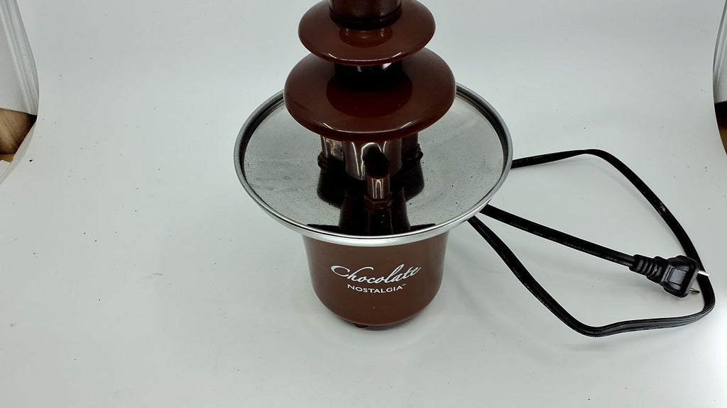 Electric Fondue Fountain - 3 Tier - 8 Oz - Perfect for Parties - Brown