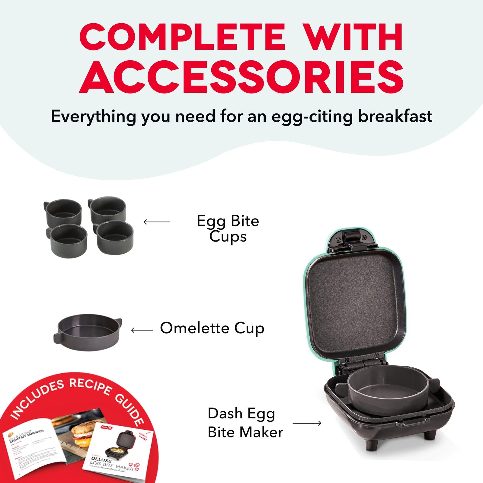 Sous Vide Egg Bite Maker w/ Silicone Molds, Keto & Paleo Friendly - Aqua
