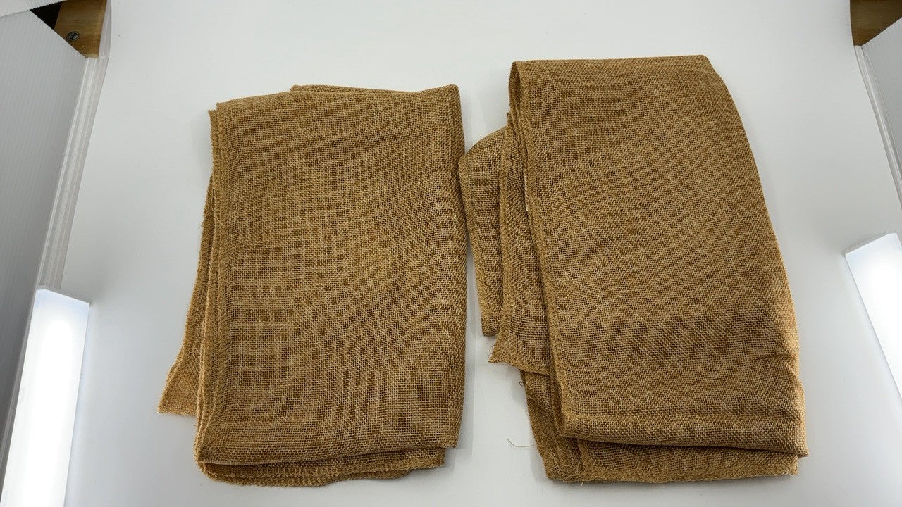 Rustic Khaki Burlap Table Runners 2 Pack 12x84 In for Weddings & Events