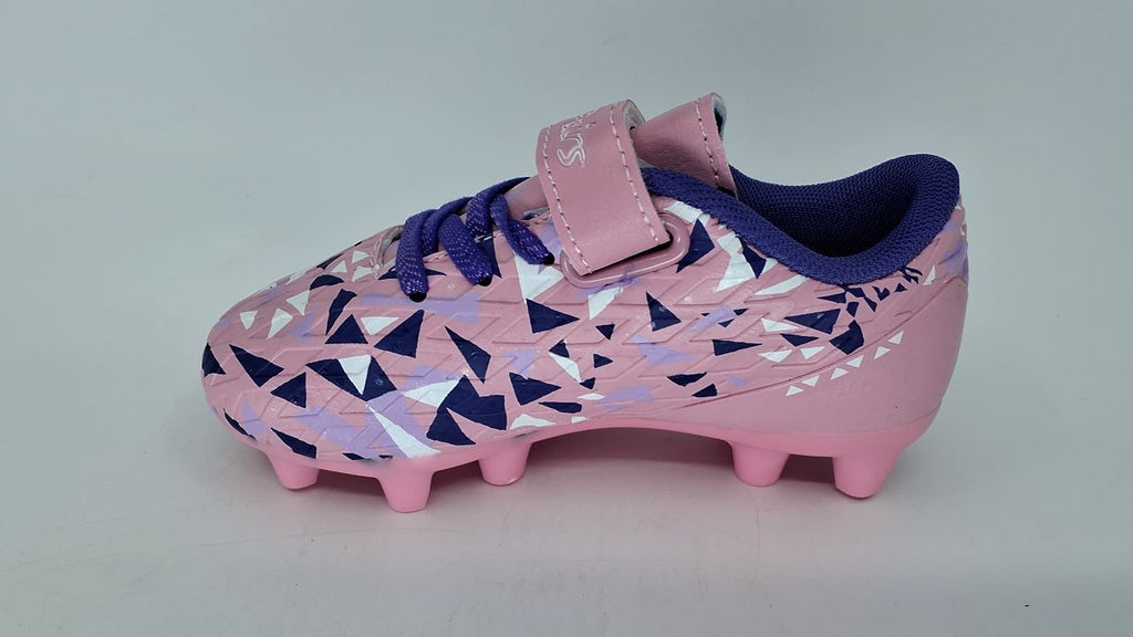 DREAM PAIRS Soccer Cleats Kids Size 8 Toddler Pink/Purple Football Shoes