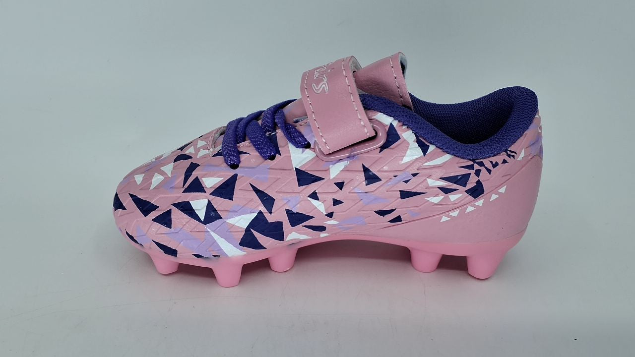 DREAM PAIRS Soccer Cleats Kids Size 8 Toddler Pink/Purple Football Shoes