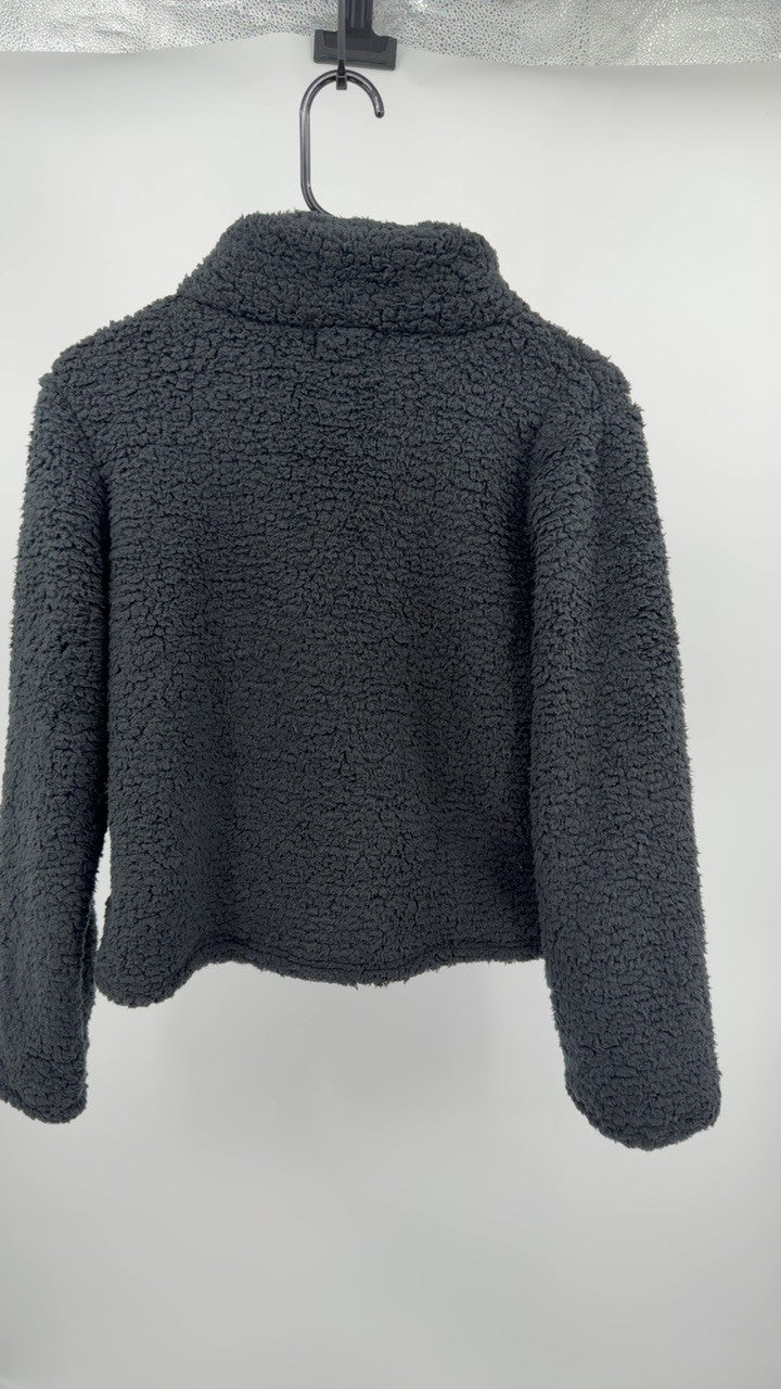 Cozy Zip Up Cropped Sherpa Jacket