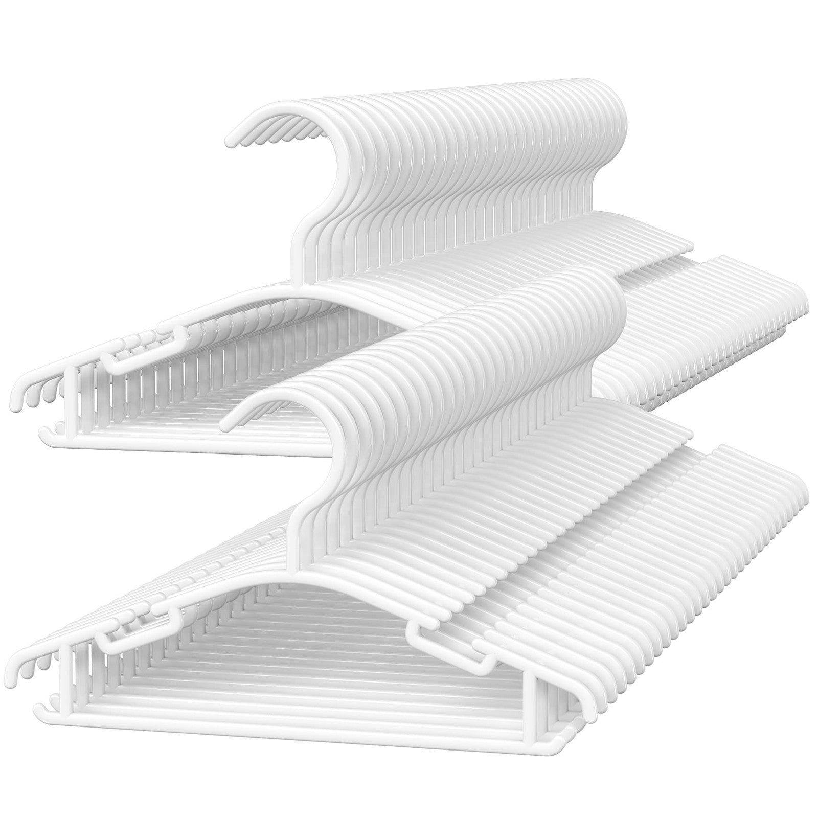 60 Pack White Baby Hangers for Closet, Kids Plastic Clothes Hangers