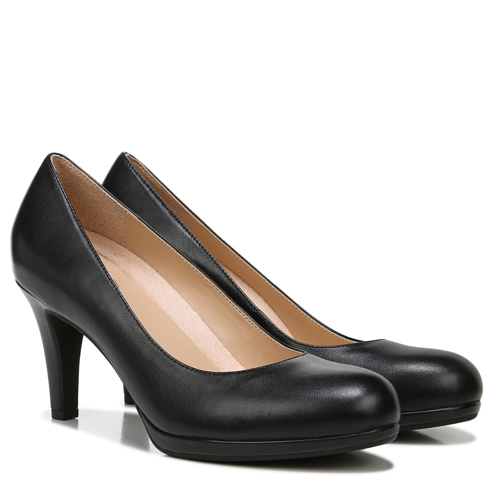Naturalizer Womens Michelle Pump Black Leather 10 W