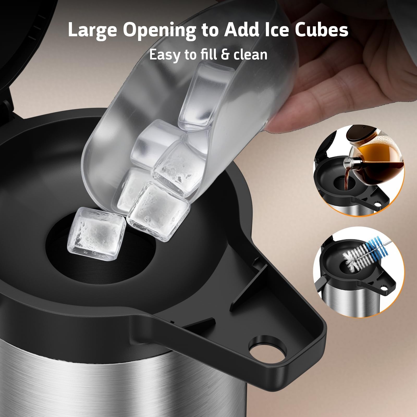 Insulated 102 Oz Coffee Carafe - Stainless Steel Thermal Beverage Dispenser