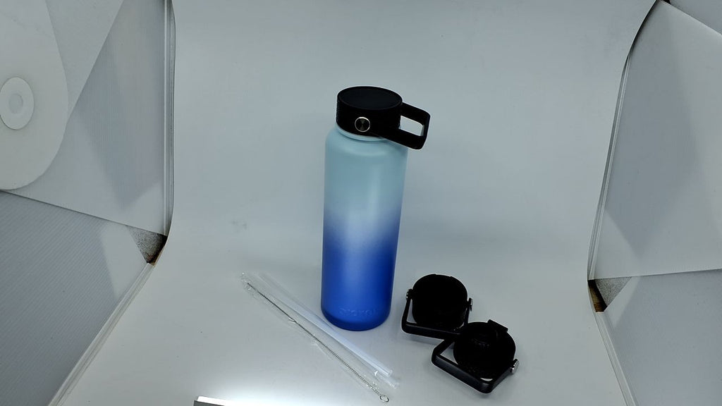 40oz Sky Insulated Water Bottle, 3 Lids, Stainless Steel, BPA Free
