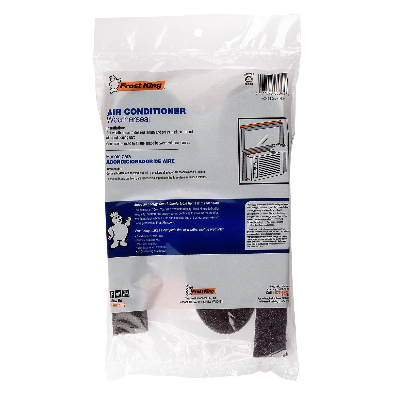 Frost King AC43H Air Conditioner Weatherseal Tape 2-1/4in