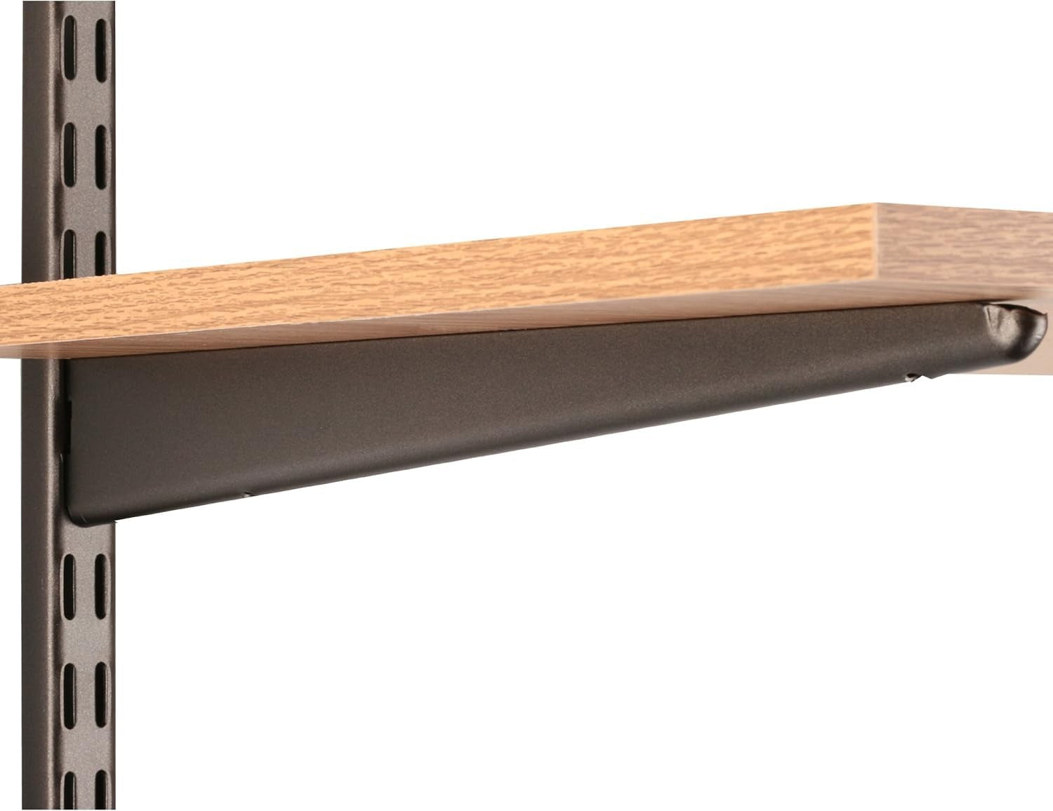 Knape & Vogt 14 In Dual Trak Wood Shelf Bracket Bronze 0122-14BRZ