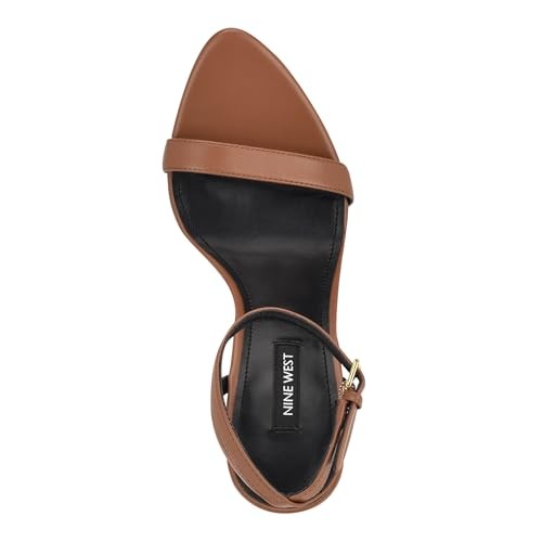 Nine West Women's Reina3 Heeled Sandal, Dark Pecan 230, 6