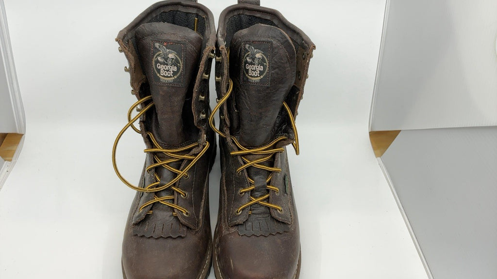Georgia Boot Waterproof Lace-To-Toe Work Boot, Soggy Brown, Size 12(M)