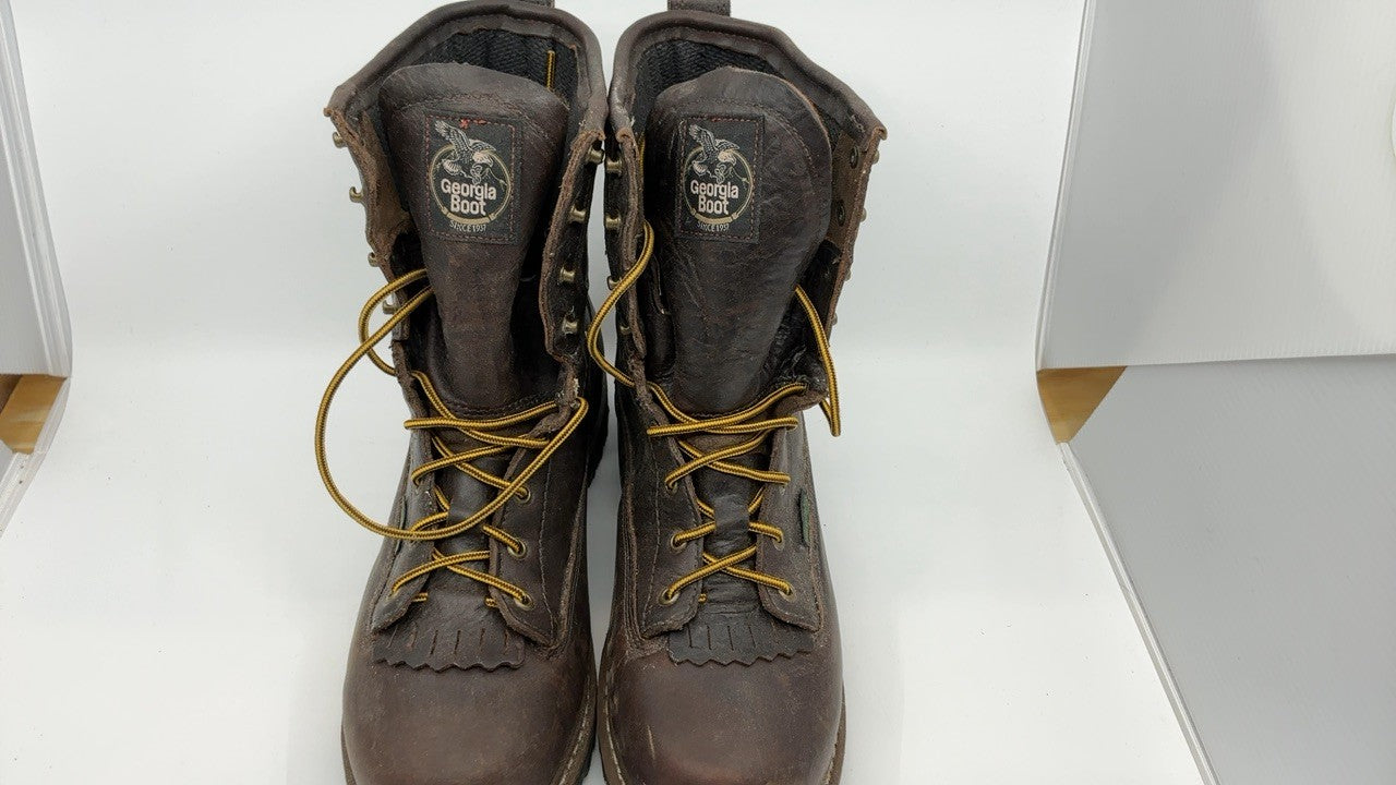 Georgia Boot Waterproof Lace-To-Toe Work Boot, Soggy Brown, Size 12(M)