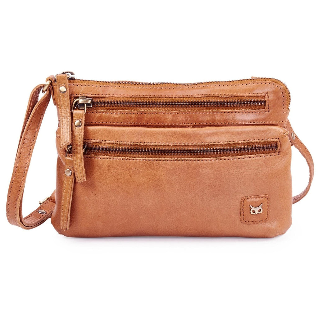 Real Leather Crossbody Bag Women Mustard Multi-Wax Sling Handbag
