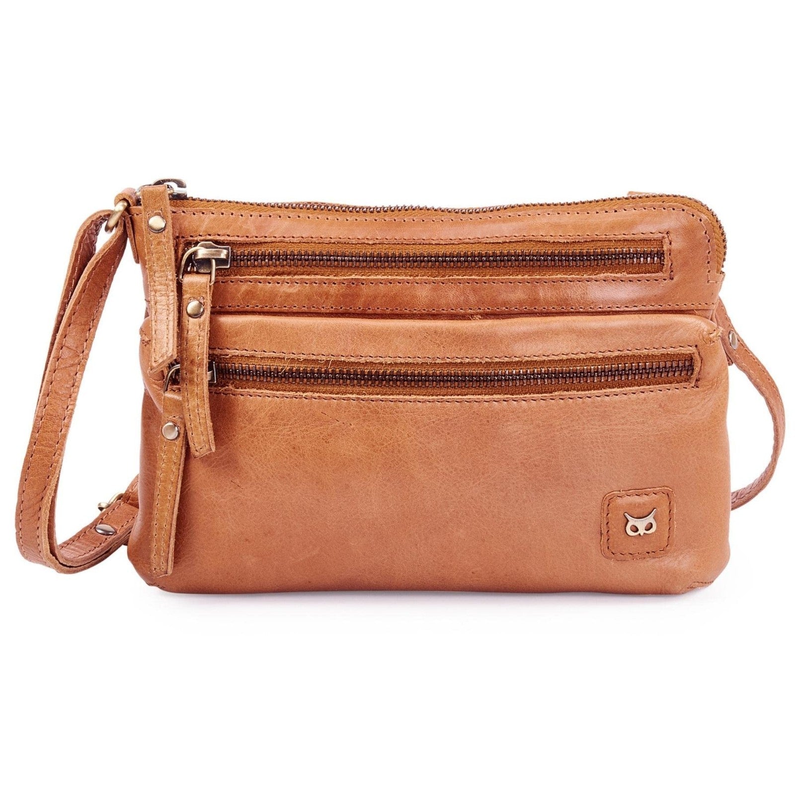 Real Leather Crossbody Bag Women Mustard Multi-Wax Sling Handbag