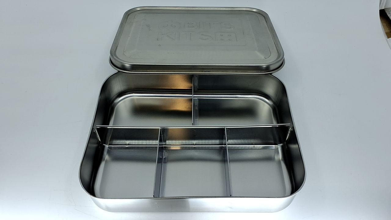 Stainless Steel Bento Box 5 Compartments for Kids & Adults