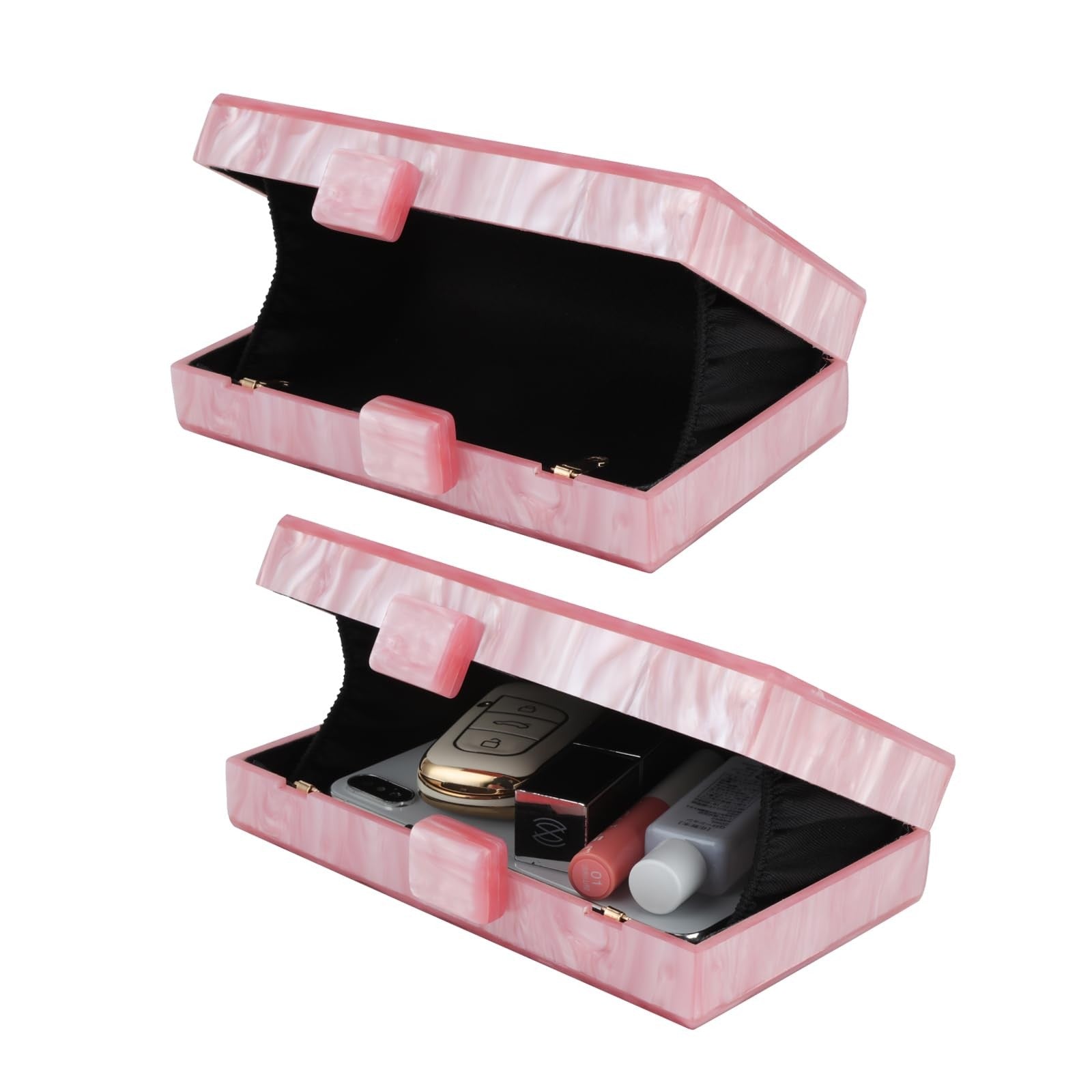 Stylish Pink Clutch w/ Beaded & Pearl Details, Perfect for Special Occasions