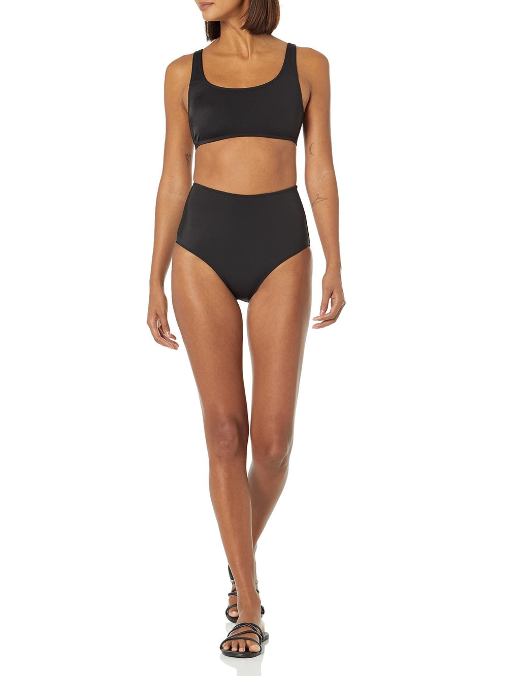 High Waist Bikini Bottom X-Large Washed Black Plus Size