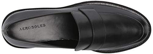 Women’s Black Leather Ronnie Loafer Size 7 by Aerosoles