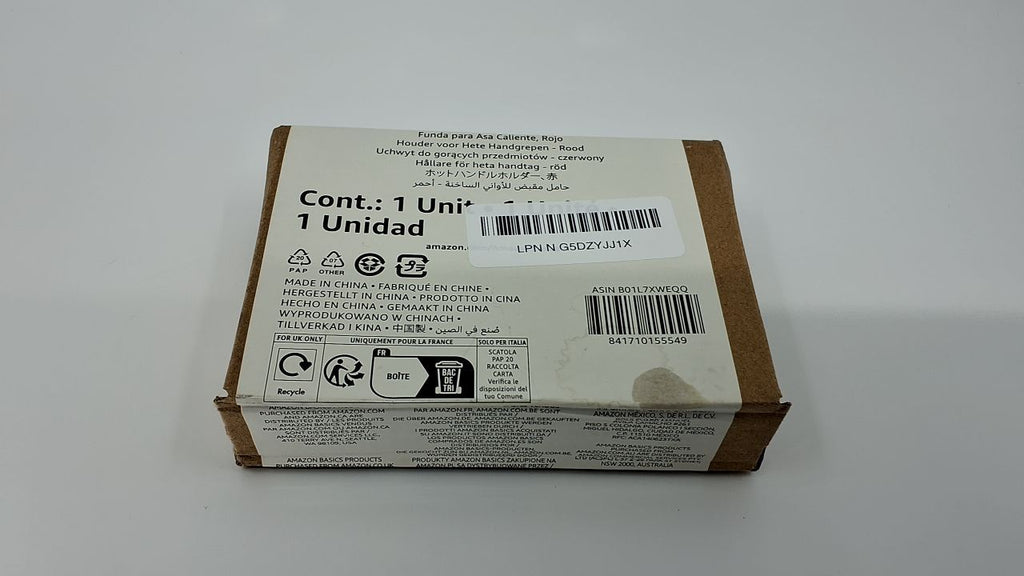 Heat-Resistant Silicone Skillet Handle Cover, Red, 5.6"L x 1.9"W