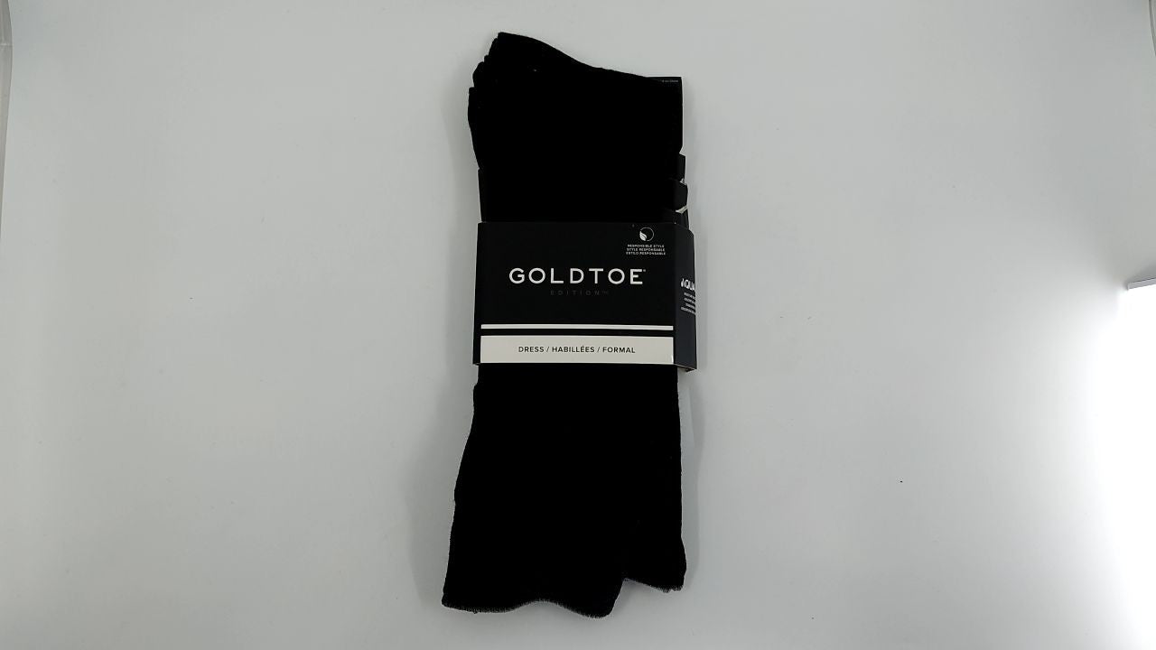 GOLDTOE Edition Mens Dress Rib Crew Socks, 3-Pack