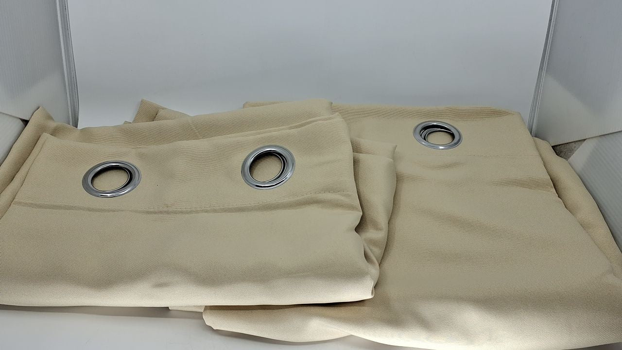 Light Filtering Grommet Top Curtains 54x108 Natural 2-Pack Indoor Outdoor
