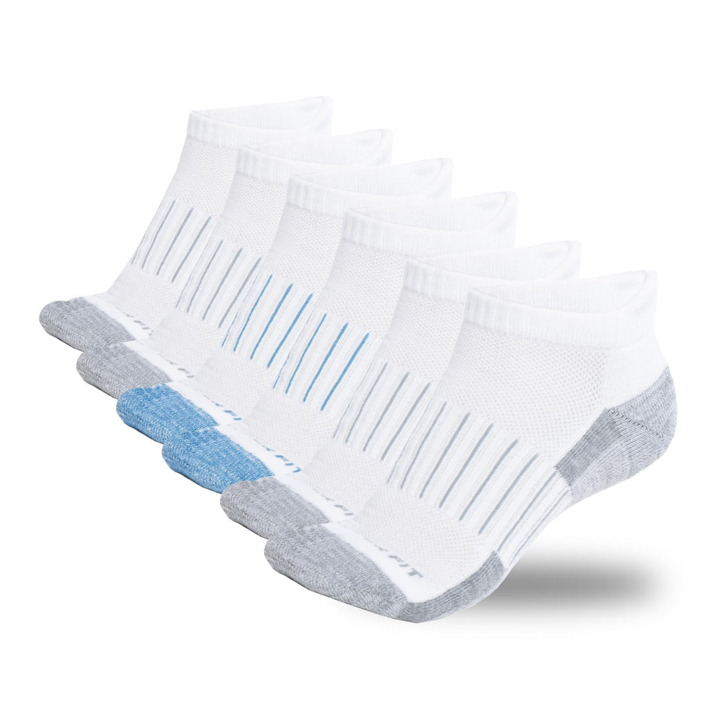 Copper Fit Unisex Adult Ankle Length Sport Socks, White, Small-Medium US