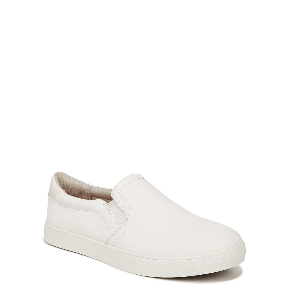 10 Wide Madison Slip On Fashion Sneakers, White Snake, Lightweight