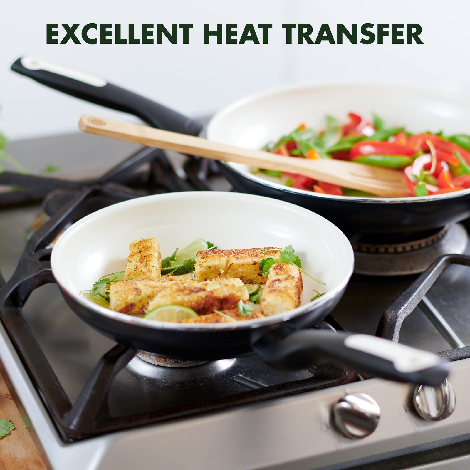 8" GreenPan Rio Frying Pan, Nonstick Ceramic, Dishwasher Safe, Black