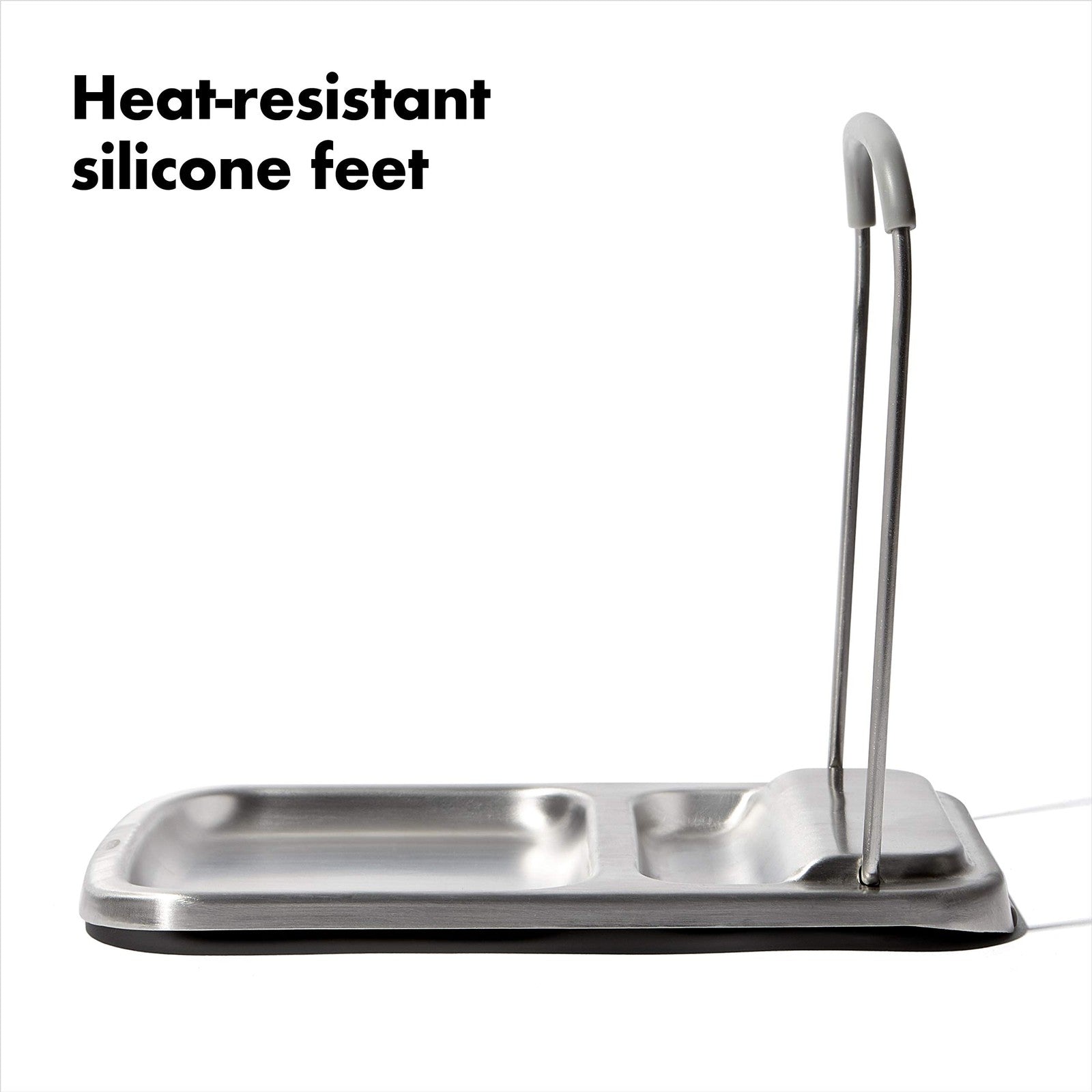 OXO Good Grips Stainless Steel Spoon Rest with Lid Holder
