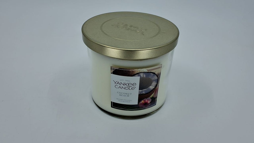 Yankee Candle 3 Wick Jar, Coconut Beach, Premium Plant Wax, 14.5 Oz