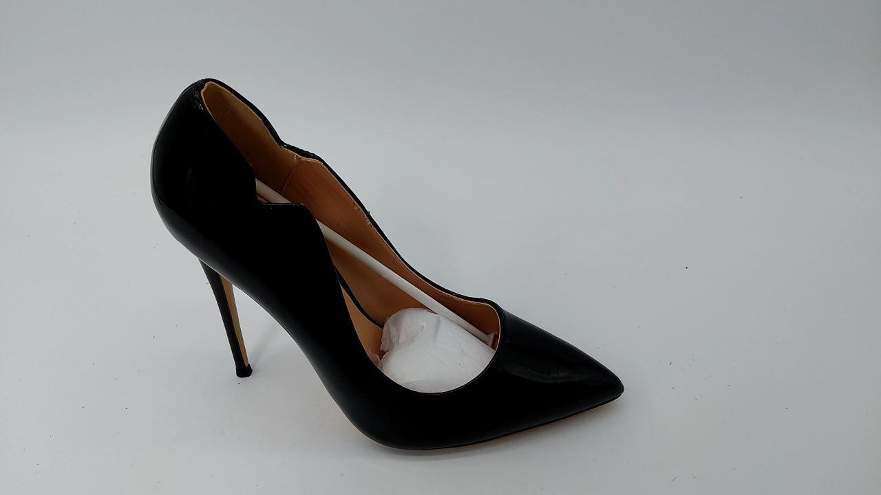COLETER Black Stiletto Heels 4.72in Pointed Toe Pumps Size 8