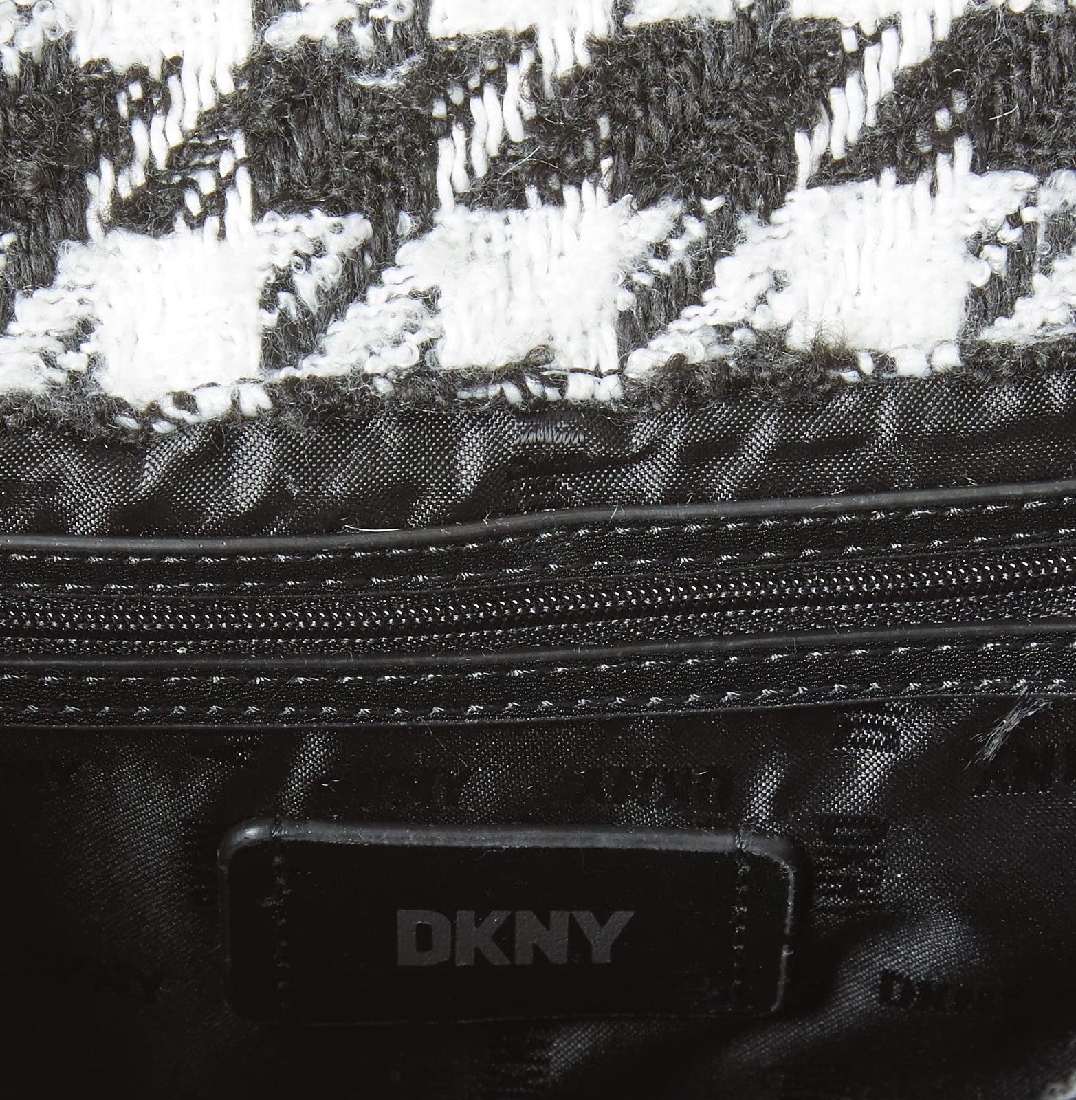 DKNY Magnolia Shoulder Bag, Black/White Houndstooth