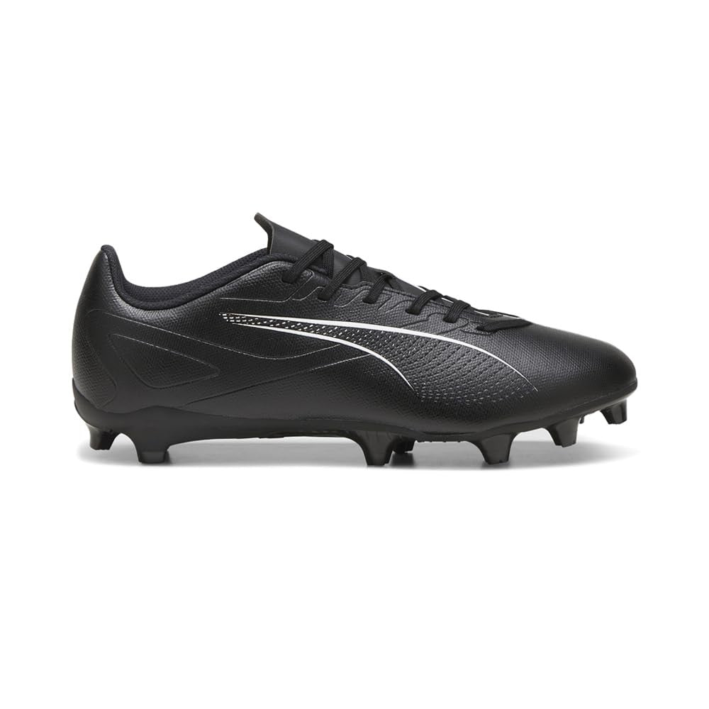 PUMA Men's Ultra 5 Play Firm Ground Soccer Shoes, Black/White, 8
