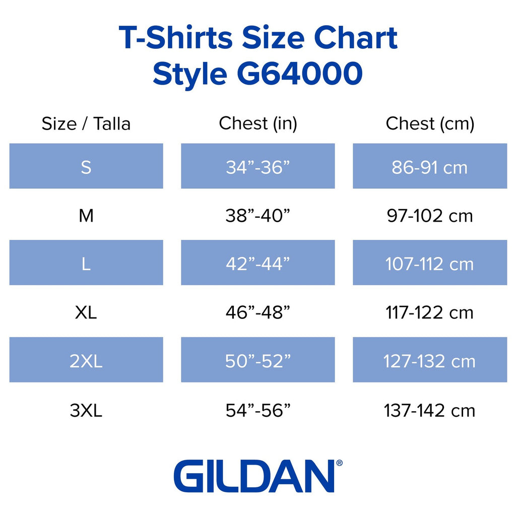 2-Pack Gildan G64000 Softstyle Cotton T-Shirts, Large, Heather Royal