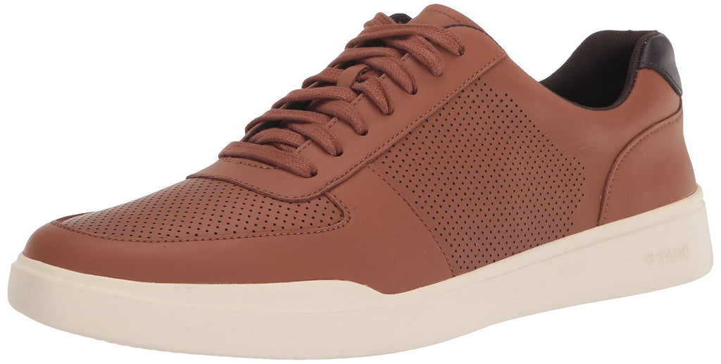 Cole Haan mens Grand Crosscourt Modern Perforated Sneaker, Tan Leather, 10.5W