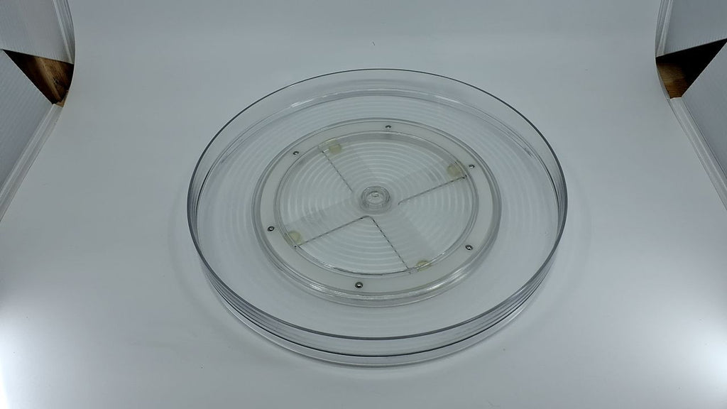 Heavy Duty 11.5 In Lazy Susan - Clear Plastic Organizer for Kitchen & Bath