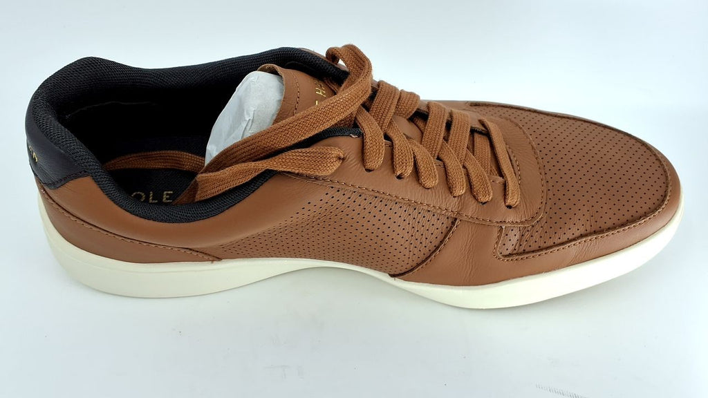 Cole Haan mens Grand Crosscourt Modern Perforated Sneaker, Tan Leather, 10.5W