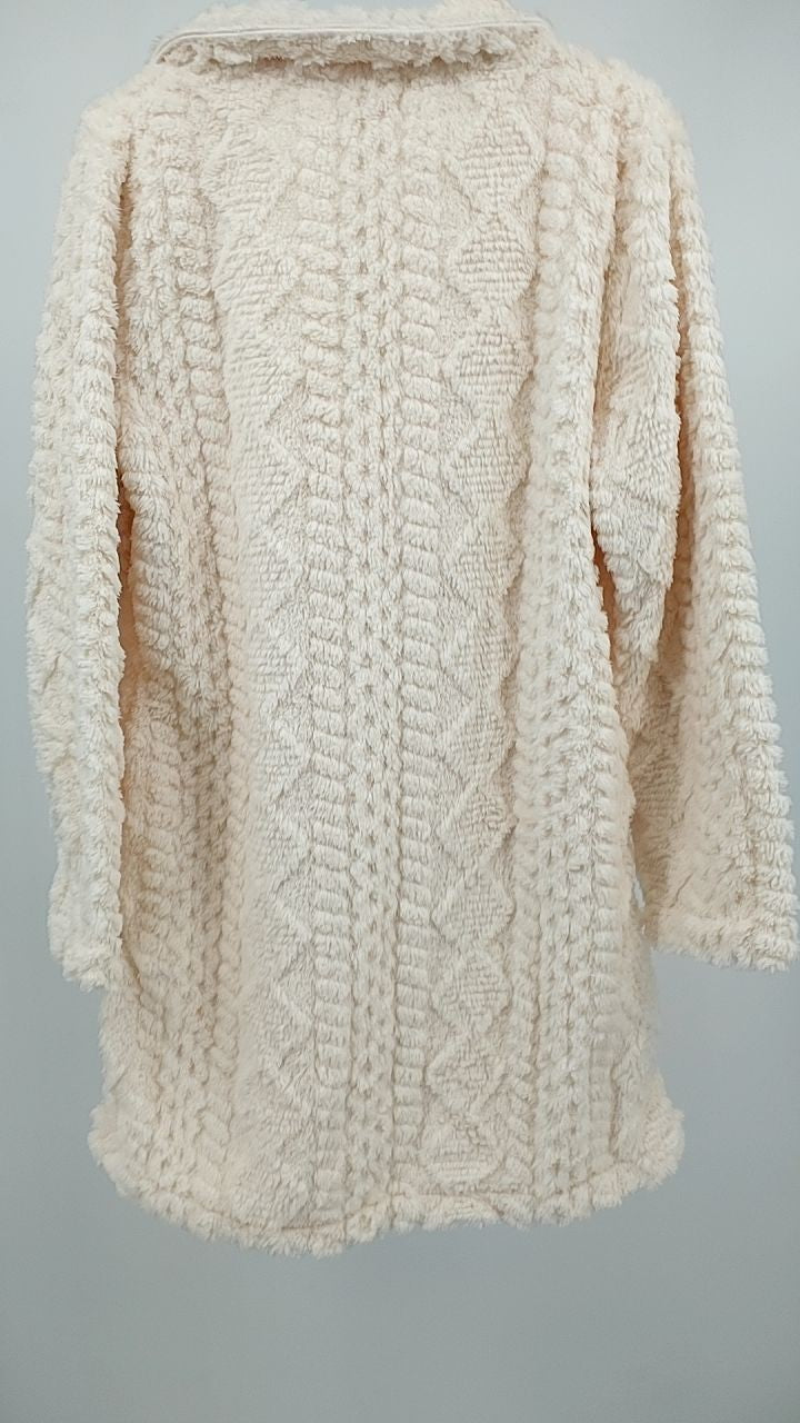 Fleece Double-Breasted Longline Coat
