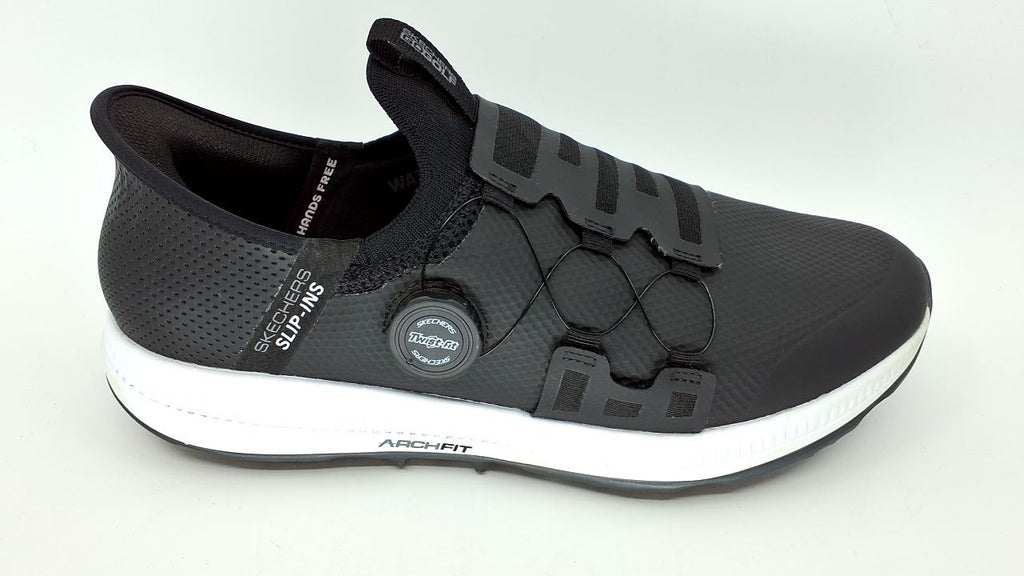 Skechers Men's Go Golf Elite 5 Arch Fit Shoes, Waterproof, 9.5, Black/White