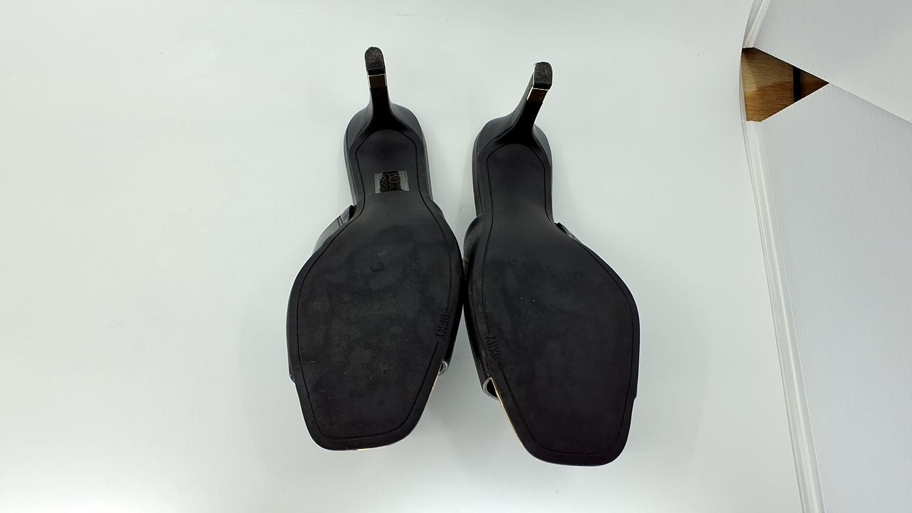 DKNY Women's Bronx Heeled Sandal, BLACK, 8.5