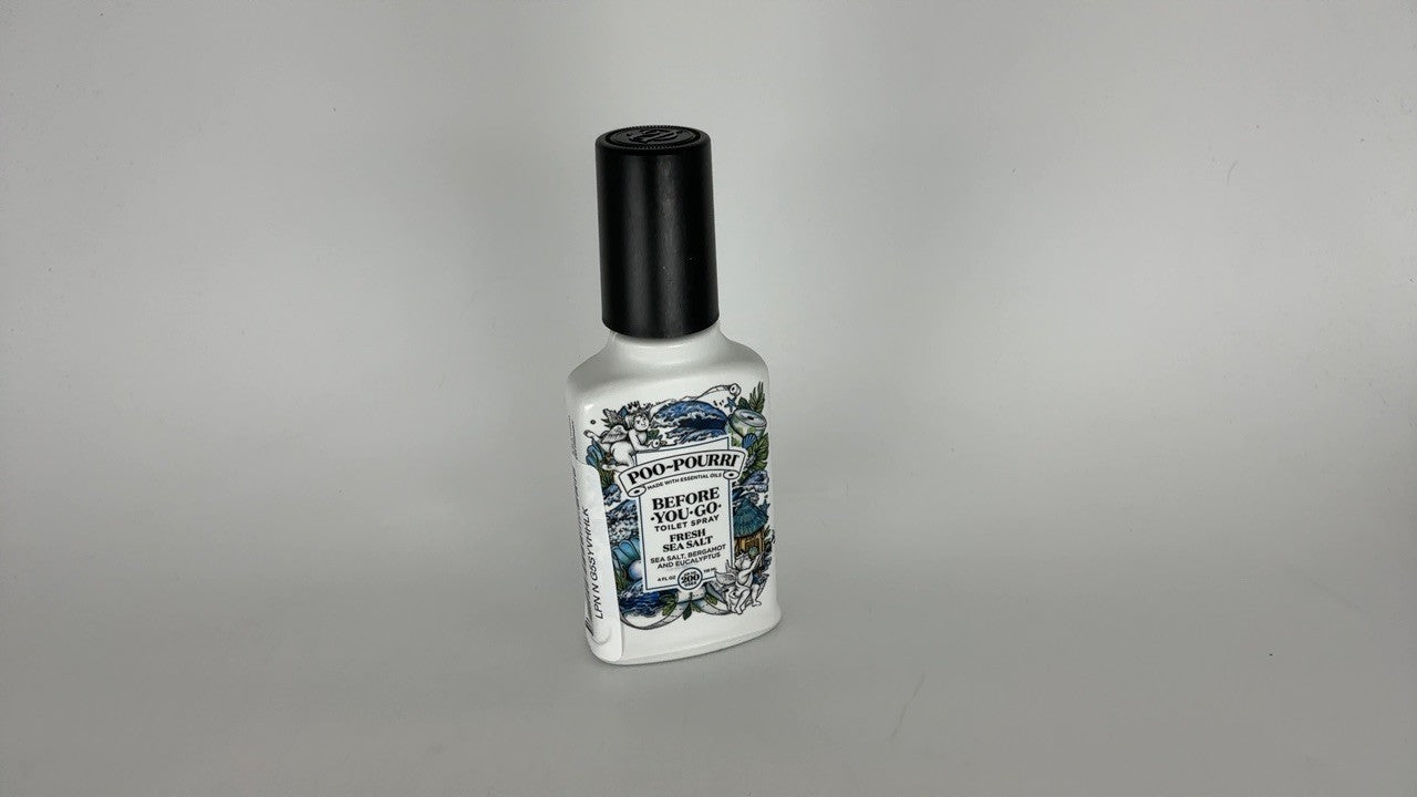 Poo-Pourri Fresh Sea Salt Toilet Spray 4 Fl Oz, Plant-Based Deodorizer