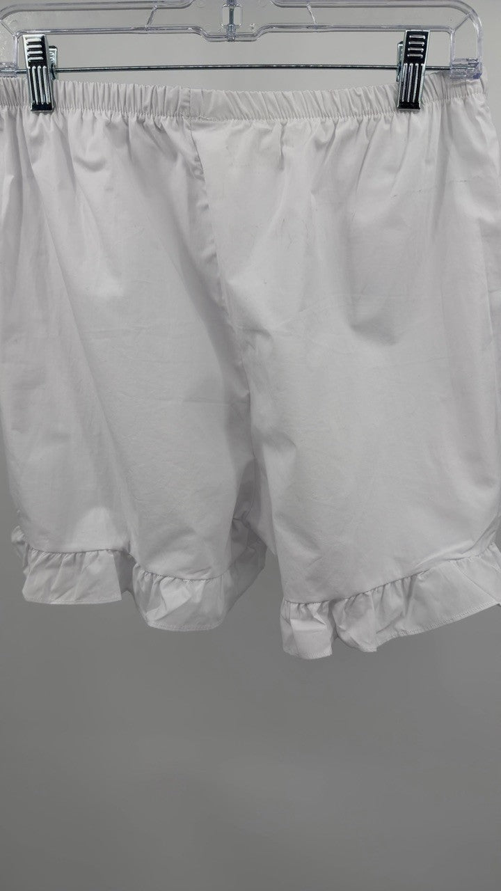 Ruffled Square Neck Top and Shorts Set
