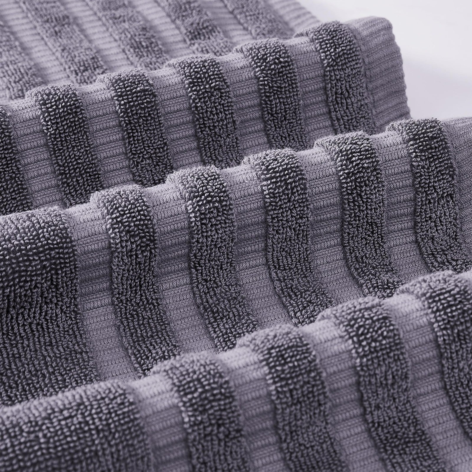 Lavender 6-Piece Towel Set - Organic Vines Design - Quick Dry Cotton Towels