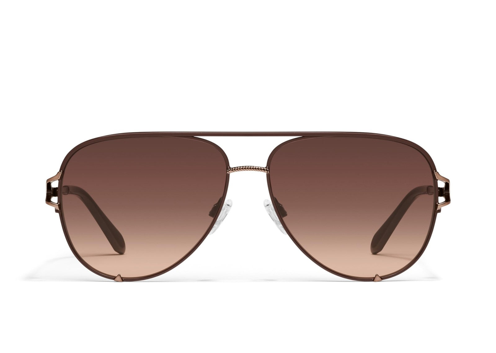 Quay Women's Aviator Sunglasses, UV Protection, Chocolate/Brown