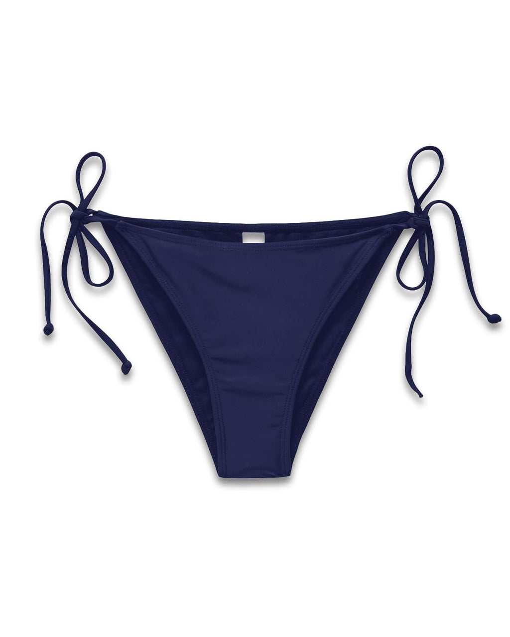 Navy Blue Bikini Bottoms XS w/ Adjustable Ties & Moderate Coverage