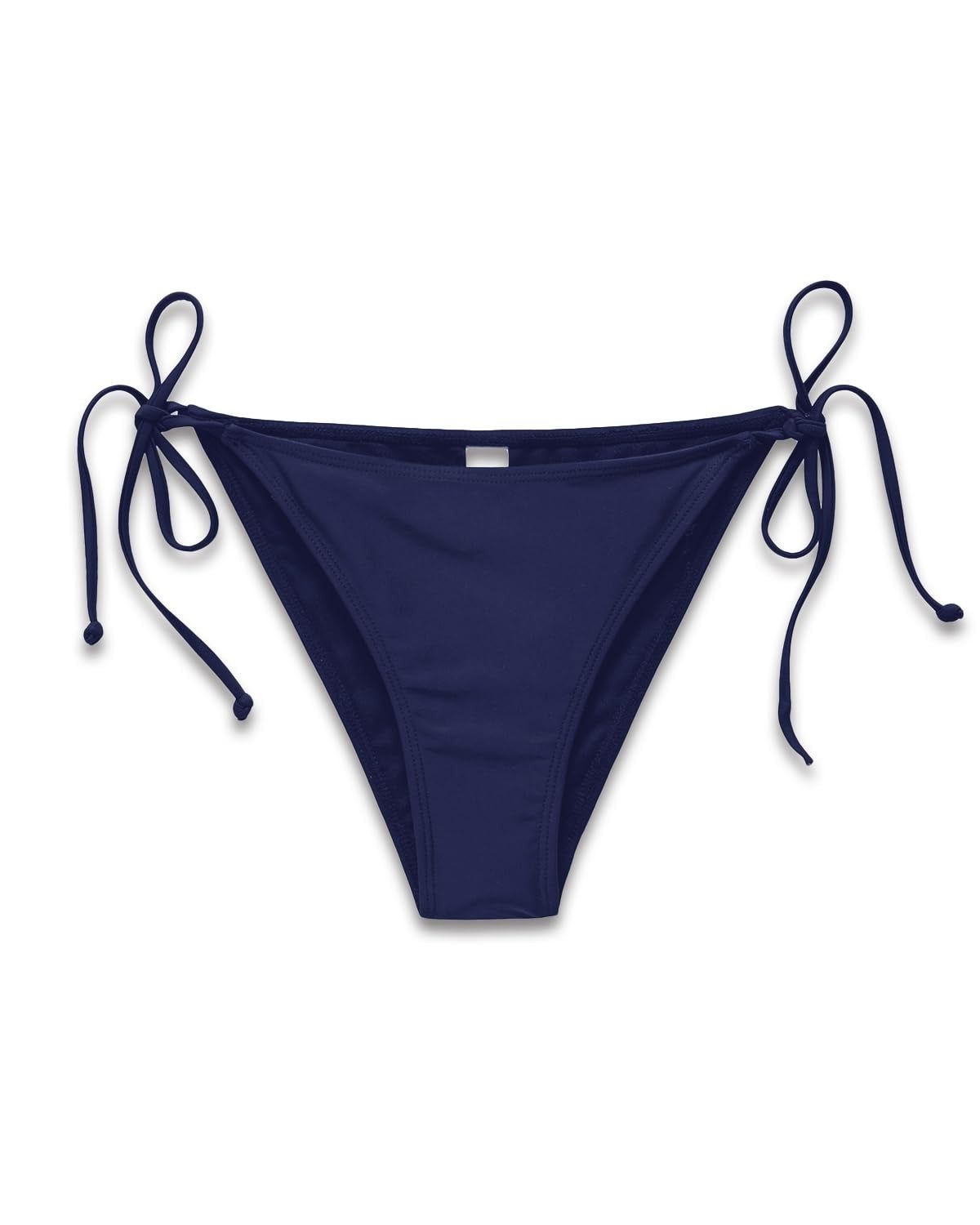 Navy Blue Bikini Bottoms XS w/ Adjustable Ties & Moderate Coverage