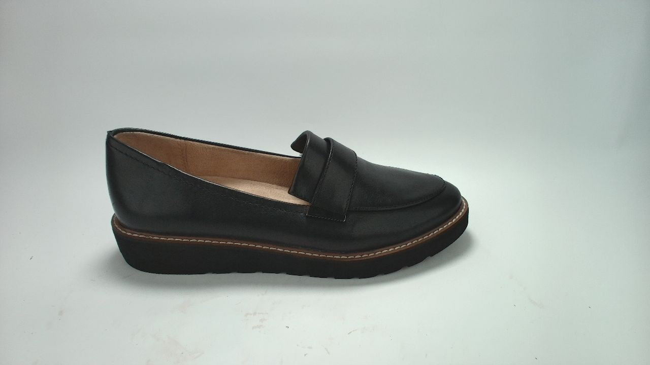 Naturalizer Womens Adaline Slip On Lightweight Loafer ,Black Leather, 8M