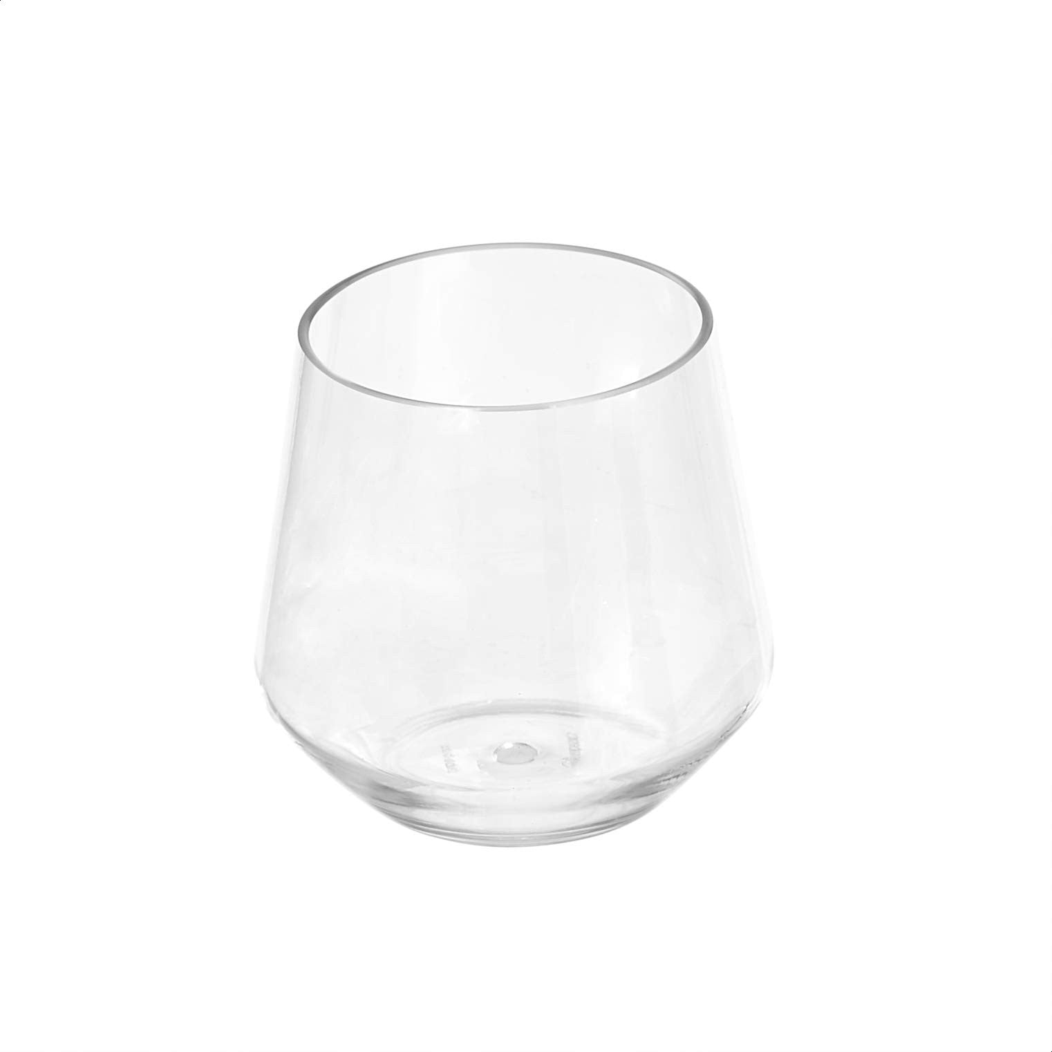 Set of 4 Clear 14 Oz Tritan Stemless Wine Glasses, Shatterproof
